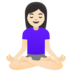 Woman In Lotus Position: Light Skin Tone Emoji Copy Paste ― 🧘🏻‍♀ - google-android