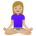 Woman In Lotus Position: Medium-light Skin Tone Emoji Copy Paste ― 🧘🏼‍♀ - google-android