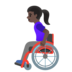 Woman In Manual Wheelchair: Dark Skin Tone Emoji Copy Paste ― 👩🏿‍🦽 - google-android