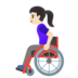 Woman In Manual Wheelchair: Light Skin Tone Emoji Copy Paste ― 👩🏻‍🦽 - google-android