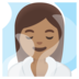 Woman In Steamy Room: Medium Skin Tone Emoji Copy Paste ― 🧖🏽‍♀ - google-android