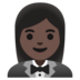 Woman In Tuxedo: Dark Skin Tone Emoji Copy Paste ― 🤵🏿‍♀ - google-android