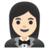 Woman In Tuxedo: Light Skin Tone Emoji Copy Paste ― 🤵🏻‍♀ - google-android