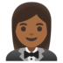 Woman In Tuxedo: Medium-dark Skin Tone Emoji Copy Paste ― 🤵🏾‍♀ - google-android