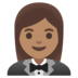 Woman In Tuxedo: Medium Skin Tone Emoji Copy Paste ― 🤵🏽‍♀ - google-android