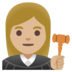 Woman Judge: Medium-light Skin Tone Emoji Copy Paste ― 👩🏼‍⚖ - google-android