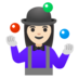 Woman Juggling: Light Skin Tone Emoji Copy Paste ― 🤹🏻‍♀ - google-android