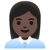 Woman Office Worker: Dark Skin Tone Emoji Copy Paste ― 👩🏿‍💼 - google-android