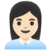 Woman Office Worker: Light Skin Tone Emoji Copy Paste ― 👩🏻‍💼 - google-android