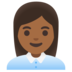 Woman Office Worker: Medium-dark Skin Tone Emoji Copy Paste ― 👩🏾‍💼 - google-android