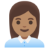 Woman Office Worker: Medium Skin Tone Emoji Copy Paste ― 👩🏽‍💼 - google-android