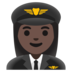 Woman Pilot: Dark Skin Tone Emoji Copy Paste ― 👩🏿‍✈ - google-android