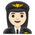 Woman Pilot: Light Skin Tone Emoji Copy Paste ― 👩🏻‍✈ - google-android