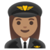 Woman Pilot: Medium Skin Tone Emoji Copy Paste ― 👩🏽‍✈ - google-android