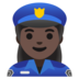 Woman Police Officer: Dark Skin Tone Emoji Copy Paste ― 👮🏿‍♀ - google-android
