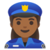 Woman Police Officer: Medium-dark Skin Tone Emoji Copy Paste ― 👮🏾‍♀ - google-android