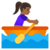 Woman Rowing Boat: Medium-dark Skin Tone Emoji Copy Paste ― 🚣🏾‍♀ - google-android