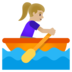 Woman Rowing Boat: Medium-light Skin Tone Emoji Copy Paste ― 🚣🏼‍♀ - google-android