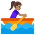 Woman Rowing Boat: Medium Skin Tone Emoji Copy Paste ― 🚣🏽‍♀ - google-android