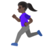 Woman Running: Dark Skin Tone Emoji Copy Paste ― 🏃🏿‍♀ - google-android