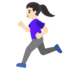 Woman Running: Light Skin Tone Emoji Copy Paste ― 🏃🏻‍♀ - google-android