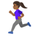 Woman Running: Medium-dark Skin Tone Emoji Copy Paste ― 🏃🏾‍♀ - google-android