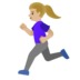 Woman Running: Medium-light Skin Tone Emoji Copy Paste ― 🏃🏼‍♀ - google-android