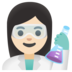 Woman Scientist: Light Skin Tone Emoji Copy Paste ― 👩🏻‍🔬 - google-android