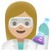 Woman Scientist: Medium-light Skin Tone Emoji Copy Paste ― 👩🏼‍🔬 - google-android