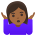 Woman Shrugging: Medium-dark Skin Tone Emoji Copy Paste ― 🤷🏾‍♀ - google-android