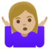 Woman Shrugging: Medium-light Skin Tone Emoji Copy Paste ― 🤷🏼‍♀ - google-android