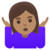 Woman Shrugging: Medium Skin Tone Emoji Copy Paste ― 🤷🏽‍♀ - google-android