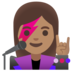 Woman Singer: Medium Skin Tone Emoji Copy Paste ― 👩🏽‍🎤 - google-android