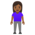 Woman Standing: Medium-dark Skin Tone Emoji Copy Paste ― 🧍🏾‍♀ - google-android