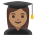 Woman Student: Medium Skin Tone Emoji Copy Paste ― 👩🏽‍🎓 - google-android