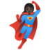 Woman Superhero: Dark Skin Tone Emoji Copy Paste ― 🦸🏿‍♀ - google-android