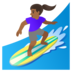 Woman Surfing: Medium-dark Skin Tone Emoji Copy Paste ― 🏄🏾‍♀ - google-android