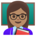 Woman Teacher: Medium Skin Tone Emoji Copy Paste ― 👩🏽‍🏫 - google-android
