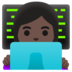 Woman Technologist: Dark Skin Tone Emoji Copy Paste ― 👩🏿‍💻 - google-android