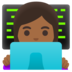 Woman Technologist: Medium-dark Skin Tone Emoji Copy Paste ― 👩🏾‍💻 - google-android