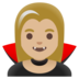 Woman Vampire: Medium-light Skin Tone Emoji Copy Paste ― 🧛🏼‍♀ - google-android
