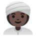 Woman Wearing Turban: Dark Skin Tone Emoji Copy Paste ― 👳🏿‍♀ - google-android