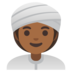 Woman Wearing Turban: Medium-dark Skin Tone Emoji Copy Paste ― 👳🏾‍♀ - google-android