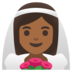 Woman With Veil: Medium-dark Skin Tone Emoji Copy Paste ― 👰🏾‍♀ - google-android