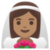 Woman With Veil: Medium Skin Tone Emoji Copy Paste ― 👰🏽‍♀ - google-android