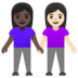 Women Holding Hands: Dark Skin Tone, Light Skin Tone Emoji Copy Paste ― 👩🏿‍🤝‍👩🏻 - google-android