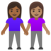 Women Holding Hands: Medium-dark Skin Tone, Medium Skin Tone Emoji Copy Paste ― 👩🏾‍🤝‍👩🏽 - google-android