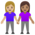 Women Holding Hands: Medium-light Skin Tone, Medium Skin Tone Emoji Copy Paste ― 👩🏼‍🤝‍👩🏽 - google-android