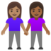 Women Holding Hands: Medium Skin Tone, Medium-dark Skin Tone Emoji Copy Paste ― 👩🏽‍🤝‍👩🏾 - google-android