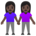 Women Holding Hands: Dark Skin Tone Emoji Copy Paste ― 👭🏿 - google-android